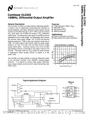 CLC503 datasheet pdf National Semiconductor