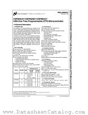 COP8SAC7 datasheet pdf National Semiconductor