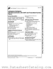 COP688HG datasheet pdf National Semiconductor