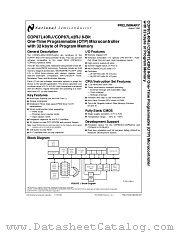 COP87L40RJ datasheet pdf National Semiconductor