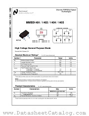 MMBD1405 datasheet pdf National Semiconductor