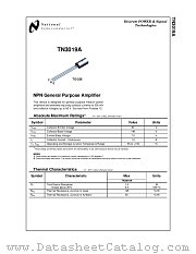 TN3019A datasheet pdf National Semiconductor