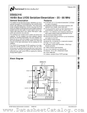 DS92LV16 datasheet pdf National Semiconductor