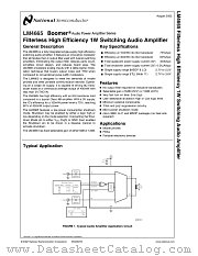 LM4665 datasheet pdf National Semiconductor