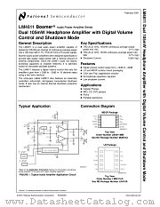 LM4811 datasheet pdf National Semiconductor