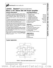 LM4850 datasheet pdf National Semiconductor