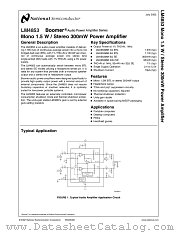 LM4853 datasheet pdf National Semiconductor