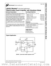 LM4864 datasheet pdf National Semiconductor