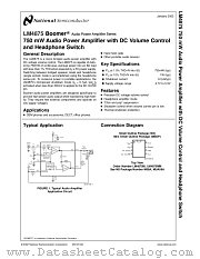 LM4875 datasheet pdf National Semiconductor