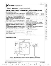 LM4892 datasheet pdf National Semiconductor