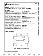 LM4910 datasheet pdf National Semiconductor