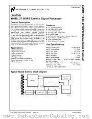 LM98501 datasheet pdf National Semiconductor