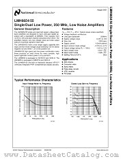 LMH6655 datasheet pdf National Semiconductor