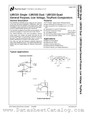 LMV331 datasheet pdf National Semiconductor