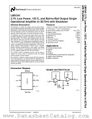 LMV341 datasheet pdf National Semiconductor