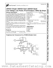 LMV822 datasheet pdf National Semiconductor