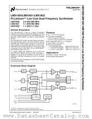 LMX1602 datasheet pdf National Semiconductor