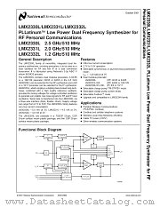 LMX2331L datasheet pdf National Semiconductor