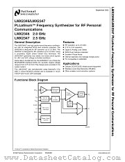 LMX2347 datasheet pdf National Semiconductor