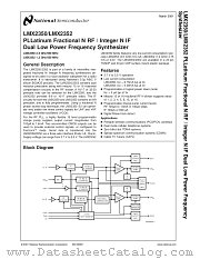 LMX2350 datasheet pdf National Semiconductor
