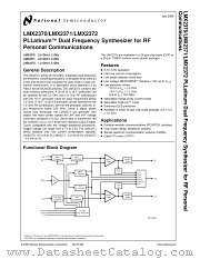 LMX2372 datasheet pdf National Semiconductor