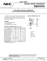 2SA1010 datasheet pdf NEC