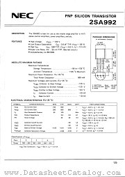 2SA992 datasheet pdf NEC