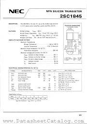 2SC1845 datasheet pdf NEC