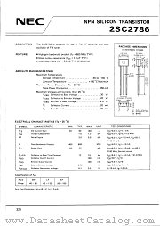 2SC2786 datasheet pdf NEC