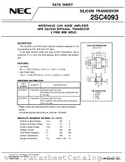 2SC4093 datasheet pdf NEC
