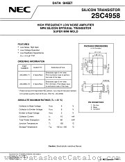 2SC4958-T1 datasheet pdf NEC
