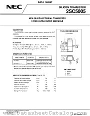 2SC5005 datasheet pdf NEC