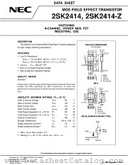 2SK2414 datasheet pdf NEC