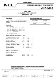 2SK3365 datasheet pdf NEC