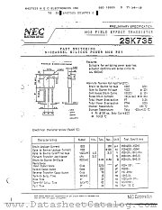 2SK735 datasheet pdf NEC