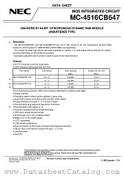 MC-4516CB647PF-A75 datasheet pdf NEC