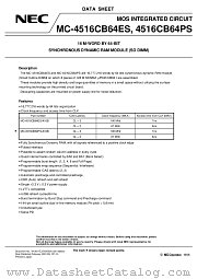 MC-4516CB64PS datasheet pdf NEC