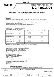 MC-458CA726PFB-A10 datasheet pdf NEC
