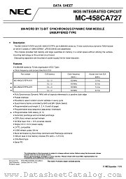 MC-458CA727PFA-A75 datasheet pdf NEC