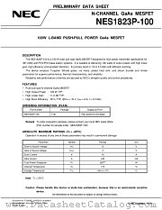 NES1823P-100 datasheet pdf NEC