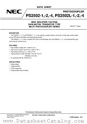 PS2502-4 datasheet pdf NEC