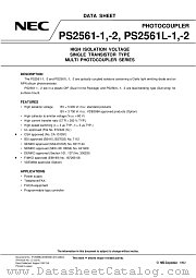 PS2561 datasheet pdf NEC