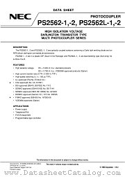 PS2562L2-1-V datasheet pdf NEC