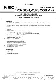 PS2566L-2-V datasheet pdf NEC