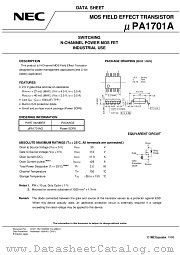 UPA1701A datasheet pdf NEC