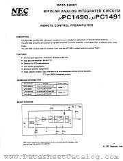 UPC1490HA datasheet pdf NEC