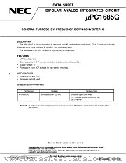 UPC1685G datasheet pdf NEC