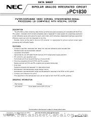 UPC1830 datasheet pdf NEC