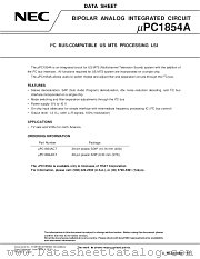 UPC1854A datasheet pdf NEC