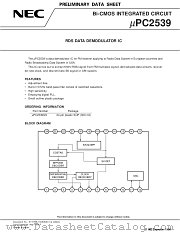 UPC2539 datasheet pdf NEC